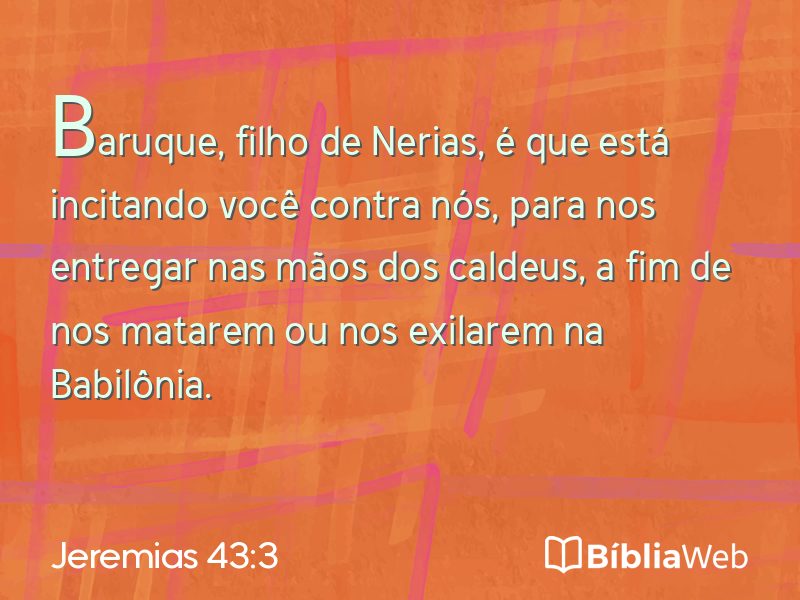 Jeremias 43:3 em imagem para compartilhar