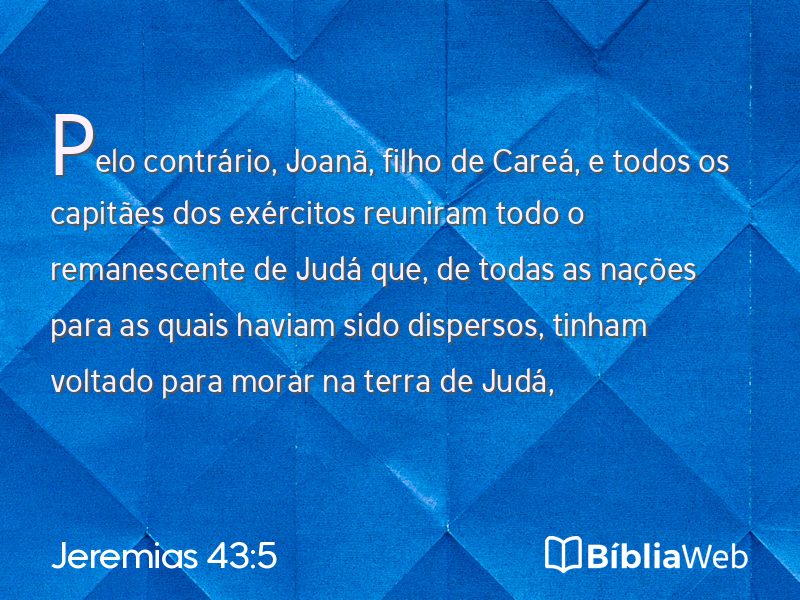 Jeremias 43:5 em imagem para compartilhar