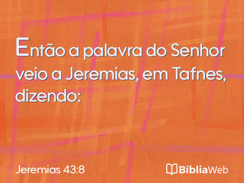 Jeremias 43:8 em imagem para compartilhar