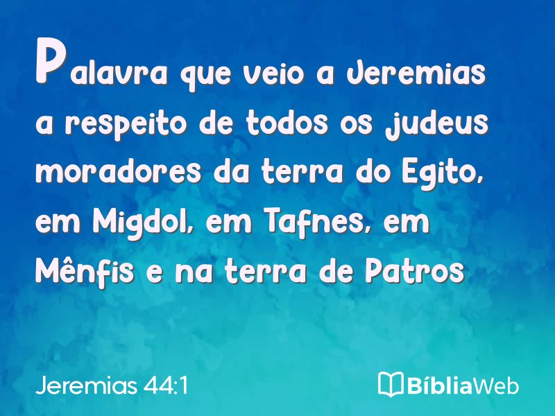 Jeremias 44:1 em imagem para compartilhar