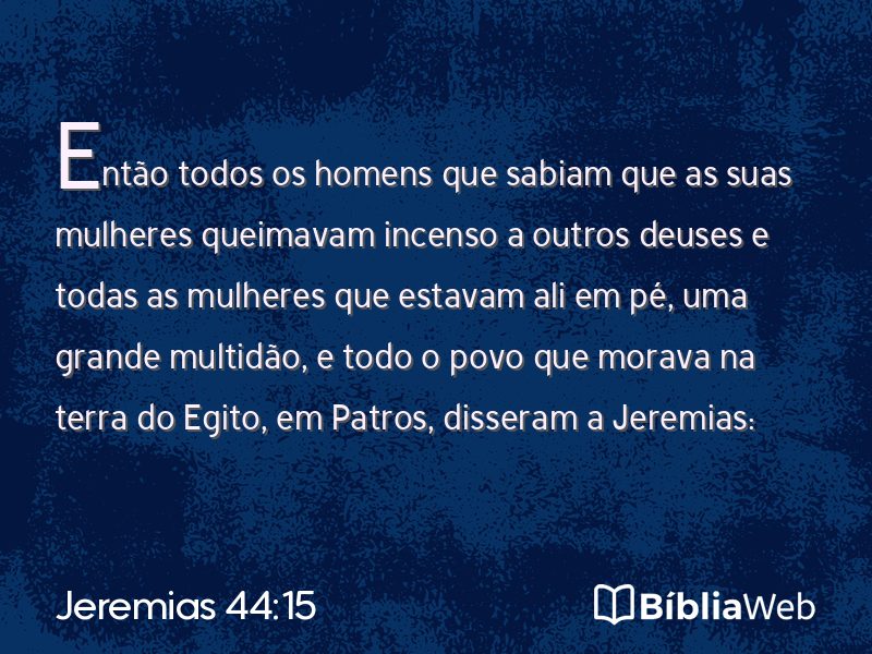 Jeremias 44:15 em imagem para compartilhar