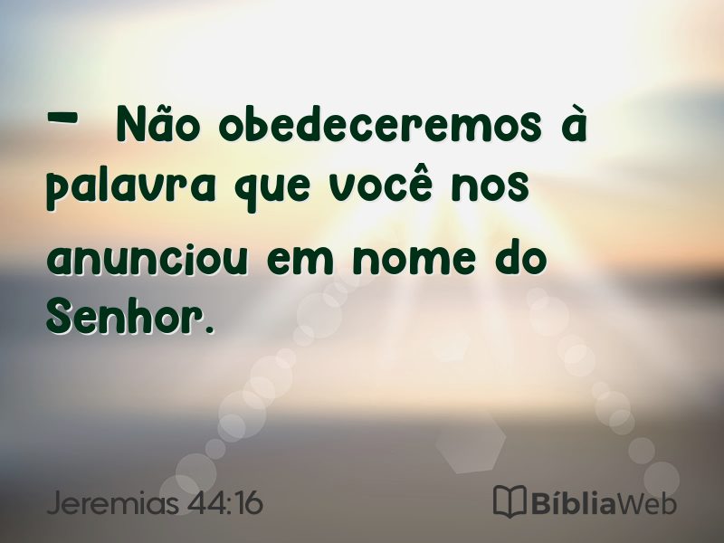 Jeremias 44:16 em imagem para compartilhar