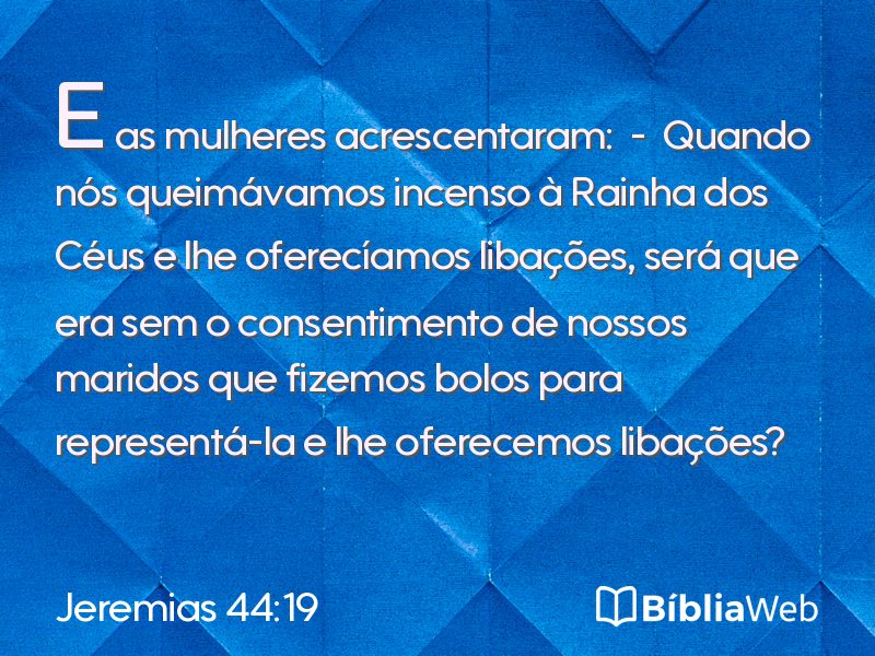 Jeremias 44:19 em imagem para compartilhar