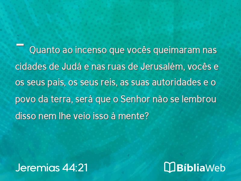 Jeremias 44:21 em imagem para compartilhar