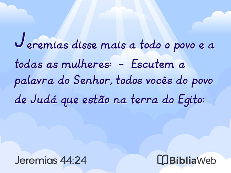 Jeremias 44:24 em imagem para compartilhar