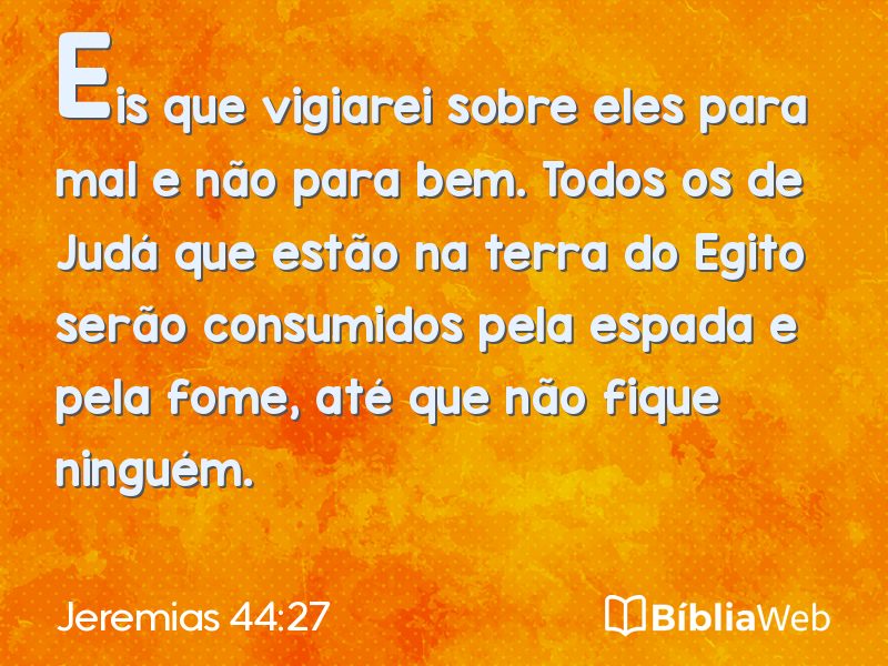 Jeremias 44:27 em imagem para compartilhar