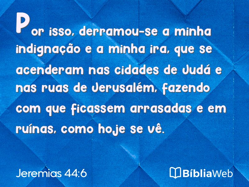 Jeremias 44:6 em imagem para compartilhar