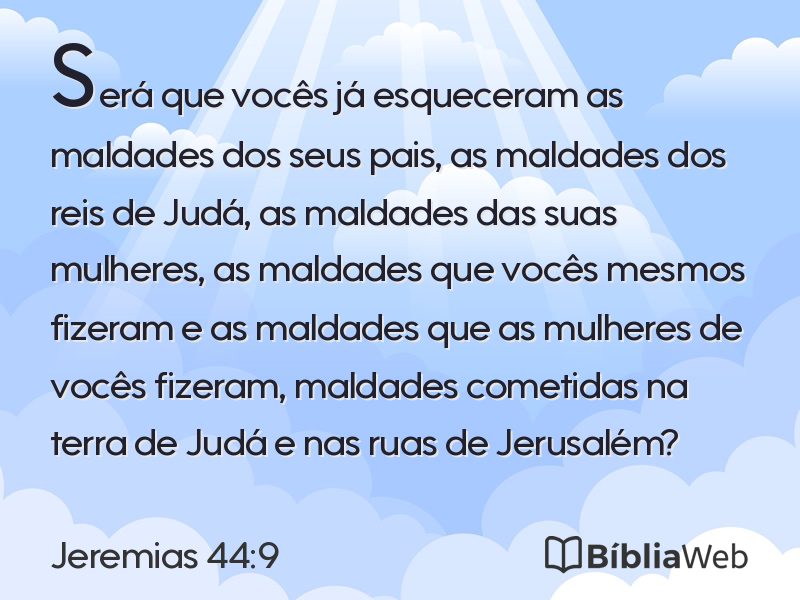 Jeremias 44:9 em imagem para compartilhar