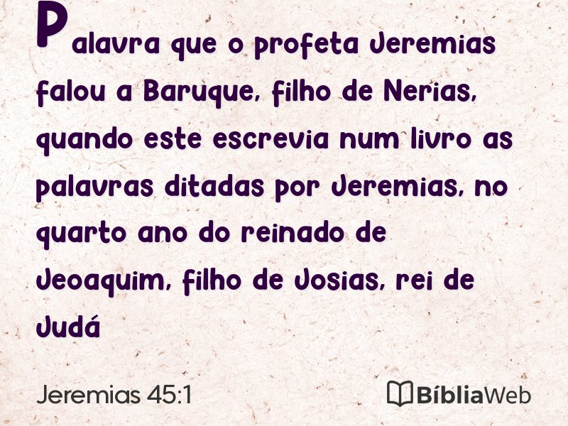 Jeremias 45:1 em imagem para compartilhar