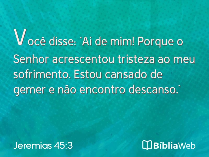 Jeremias 45:3 em imagem para compartilhar