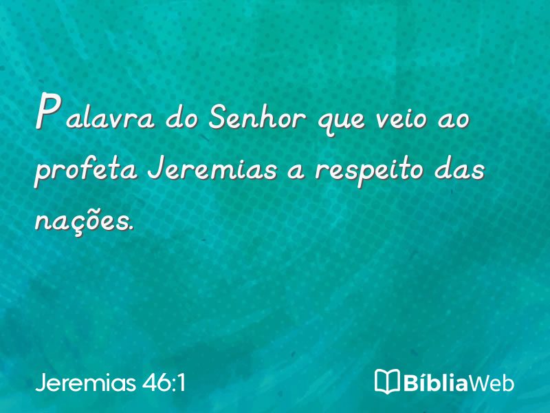 Jeremias 46:1 em imagem para compartilhar