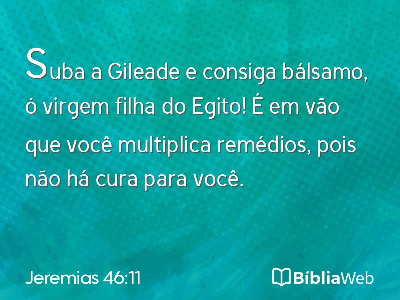 Jeremias 46:11 em imagem para compartilhar