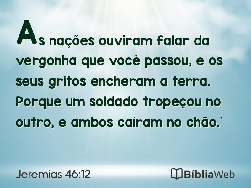 Jeremias 46:12 em imagem para compartilhar