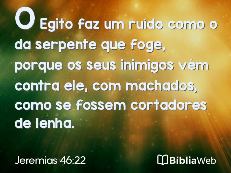 Jeremias 46:22 em imagem para compartilhar