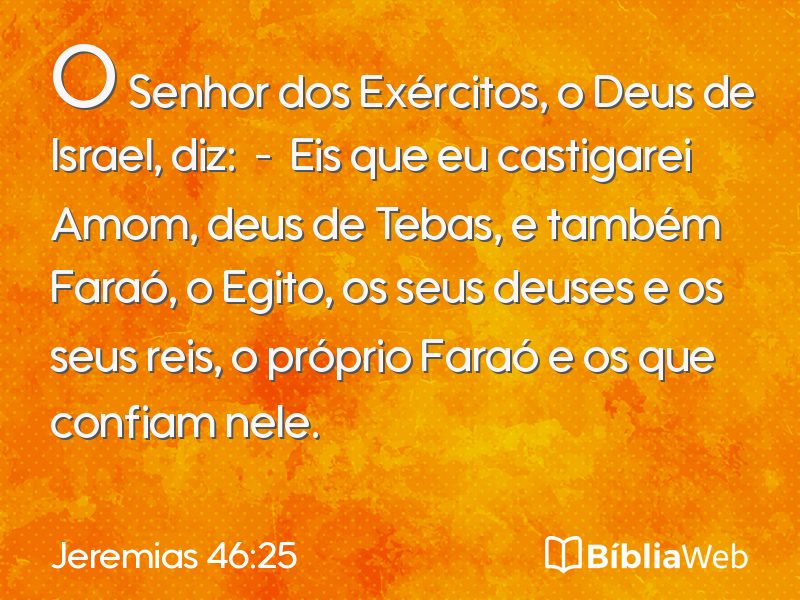 Jeremias 46:25 em imagem para compartilhar