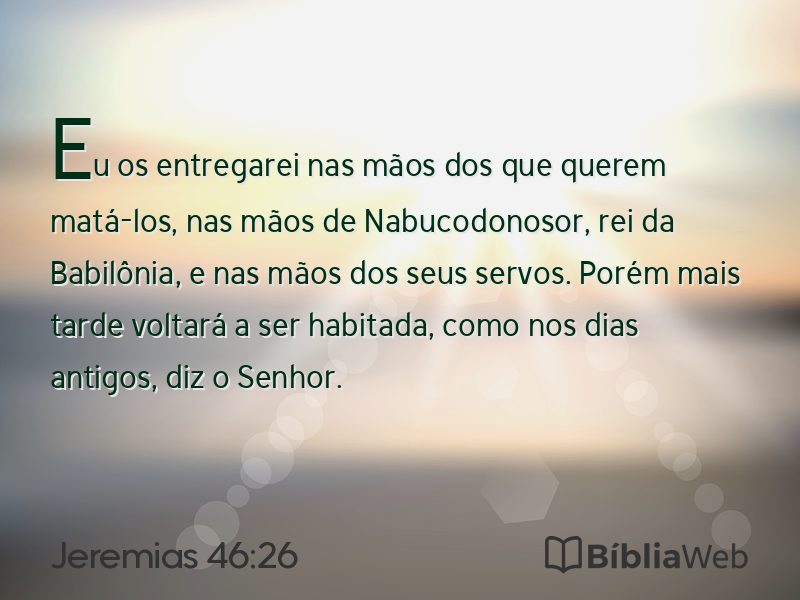Jeremias 46:26 em imagem para compartilhar