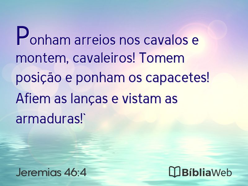 Jeremias 46:4 em imagem para compartilhar