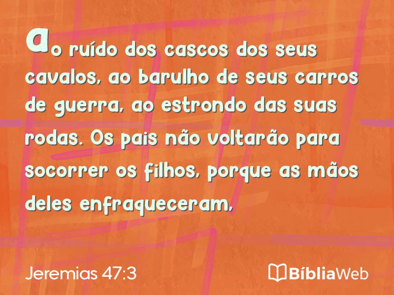 Jeremias 47:3 em imagem para compartilhar