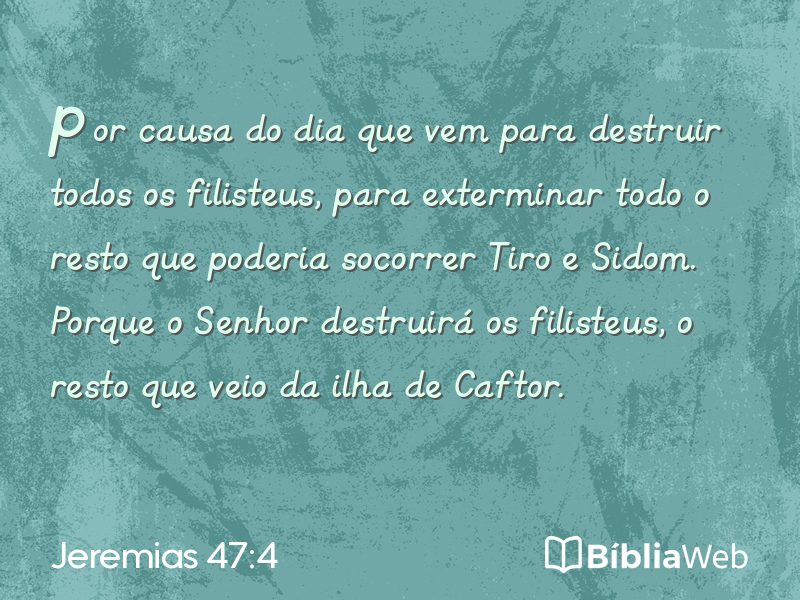 Jeremias 47:4 em imagem para compartilhar
