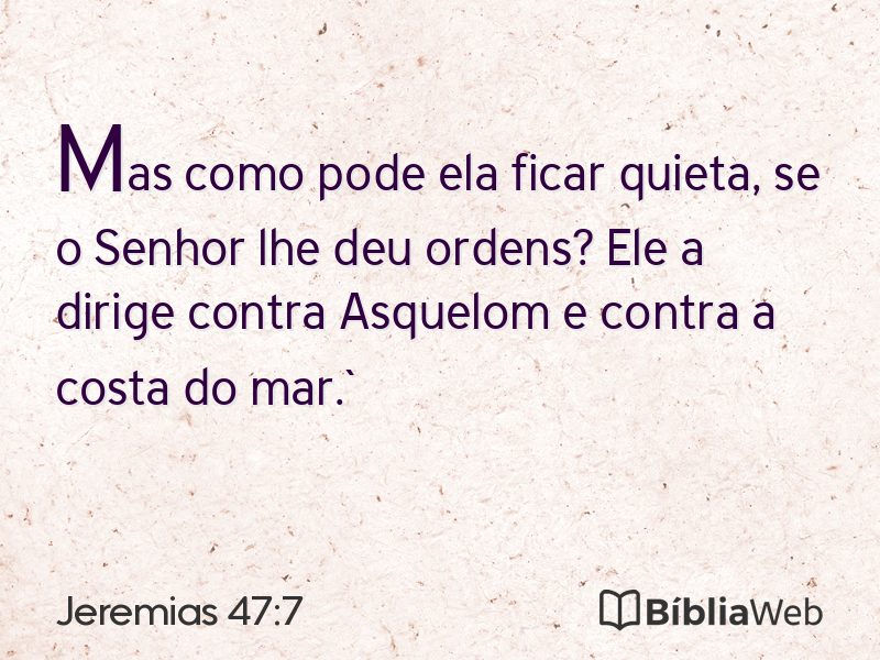 Jeremias 47:7 em imagem para compartilhar