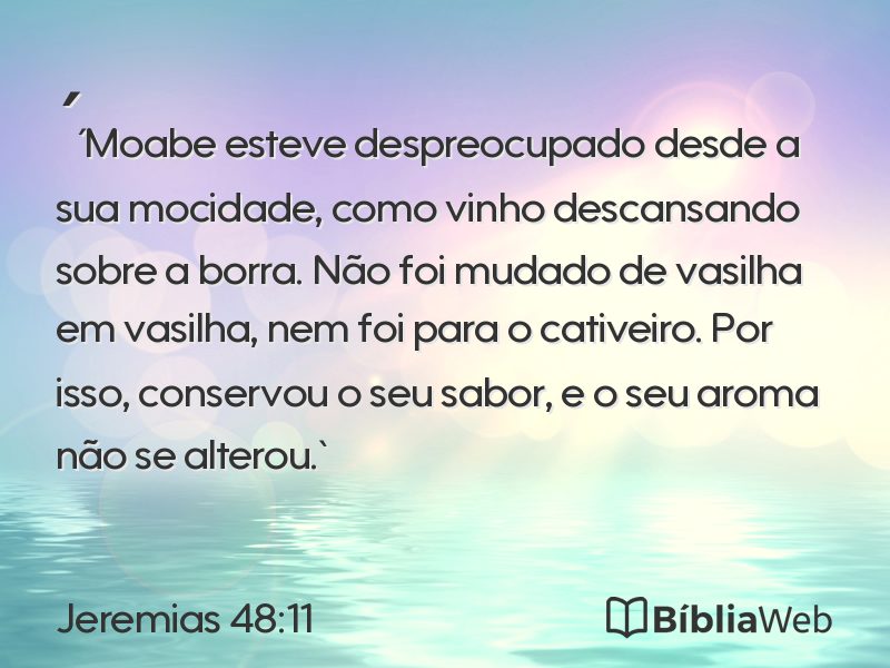 Jeremias 48:11 em imagem para compartilhar