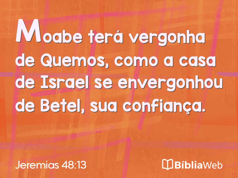 Jeremias 48:13 em imagem para compartilhar