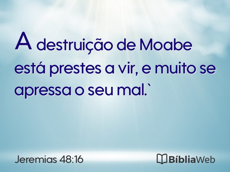 Jeremias 48:16 em imagem para compartilhar