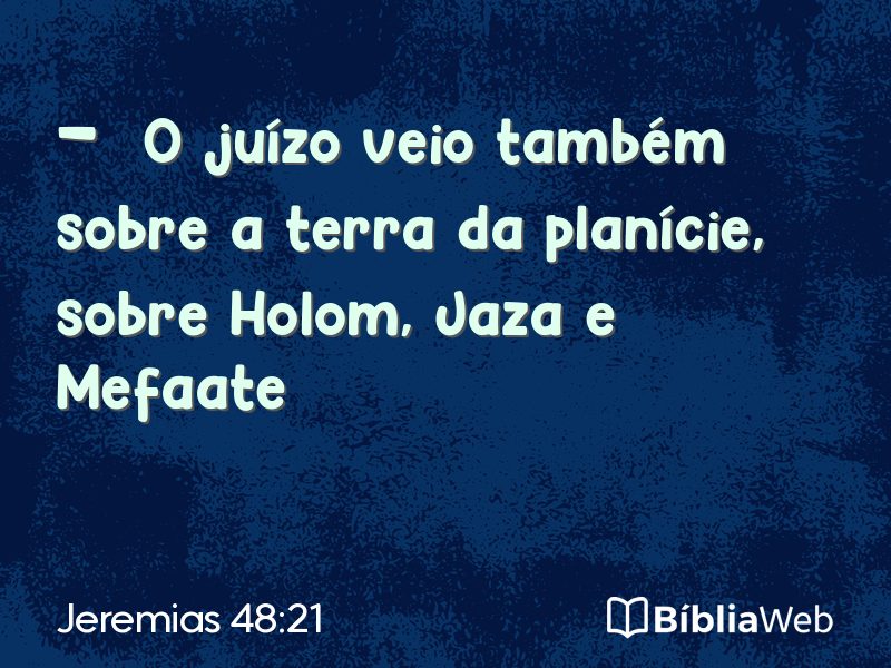 Jeremias 48:21 em imagem para compartilhar