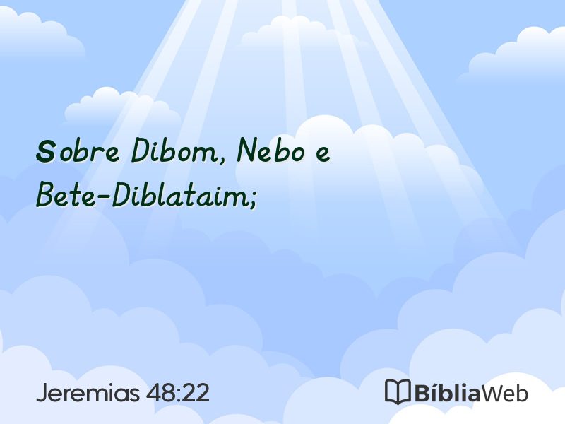 Jeremias 48:22 em imagem para compartilhar