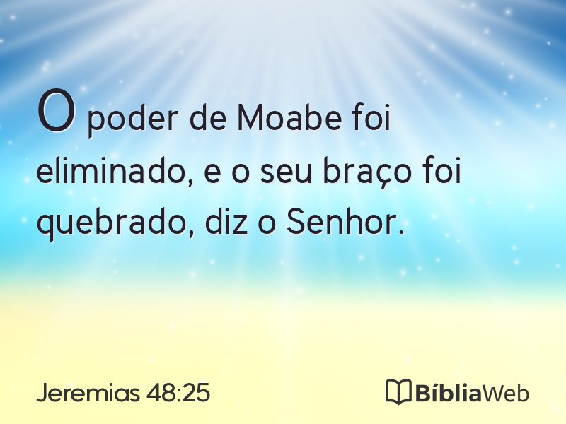 Jeremias 48:25 em imagem para compartilhar