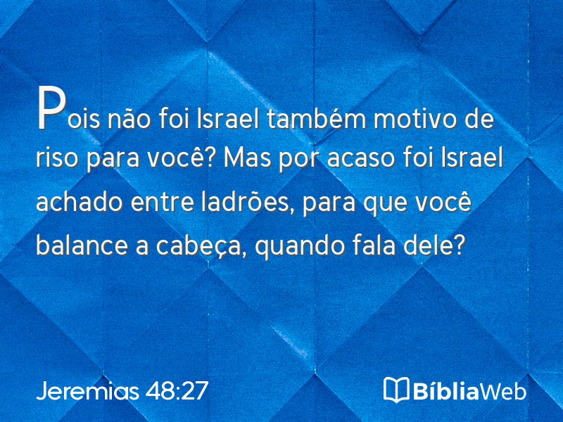 Jeremias 48:27 em imagem para compartilhar