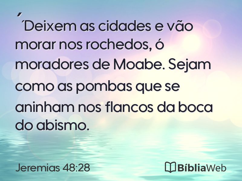 Jeremias 48:28 em imagem para compartilhar
