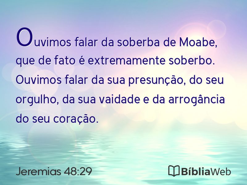 Jeremias 48:29 em imagem para compartilhar