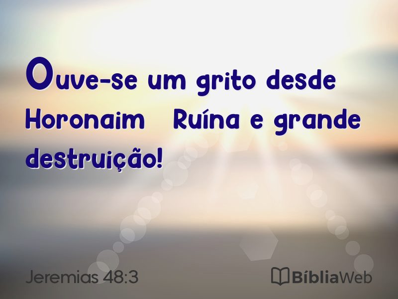 Jeremias 48:3 em imagem para compartilhar