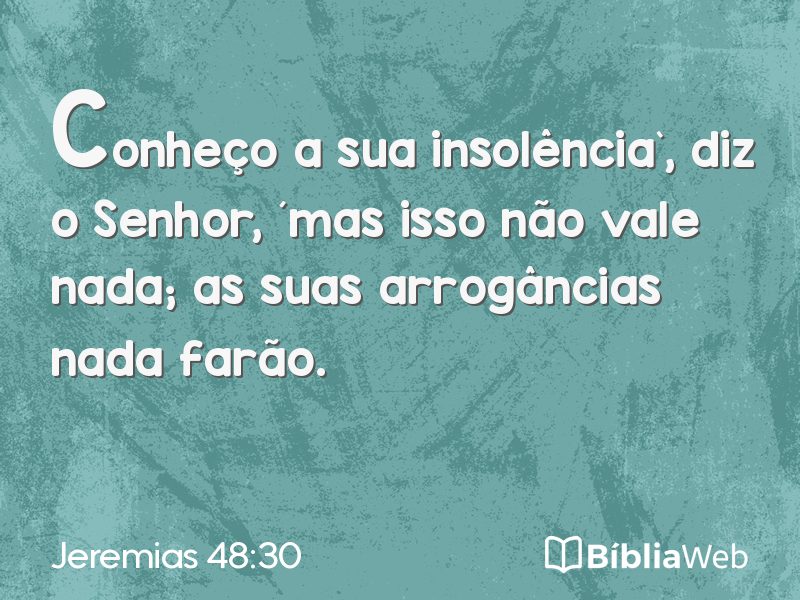 Jeremias 48:30 em imagem para compartilhar