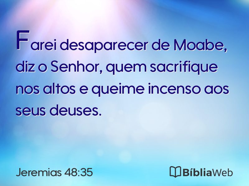 Jeremias 48:35 em imagem para compartilhar