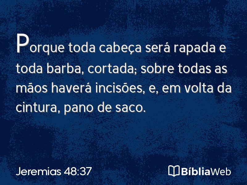 Jeremias 48:37 em imagem para compartilhar