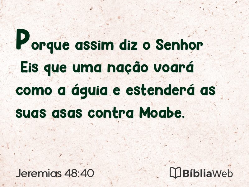 Jeremias 48:40 em imagem para compartilhar