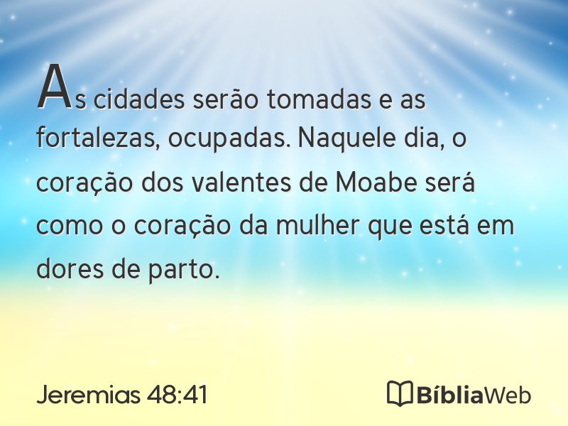 Jeremias 48:41 em imagem para compartilhar