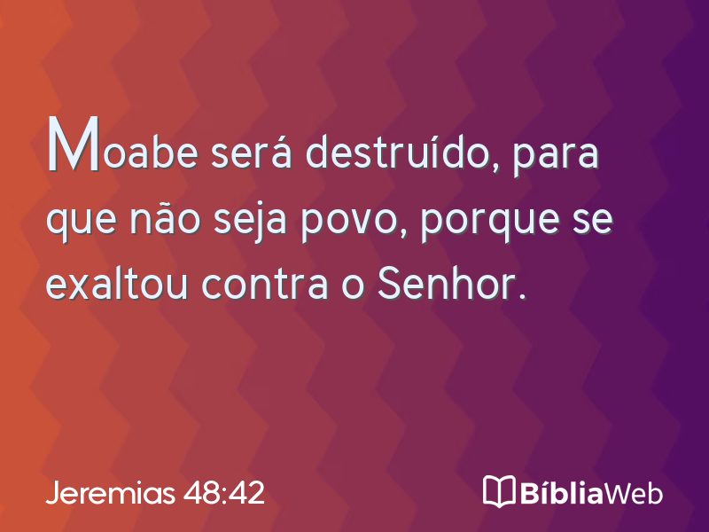 Jeremias 48:42 em imagem para compartilhar