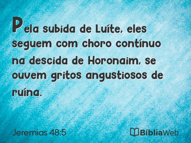 Jeremias 48:5 em imagem para compartilhar