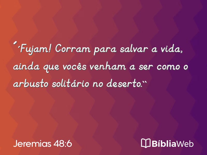 Jeremias 48:6 em imagem para compartilhar