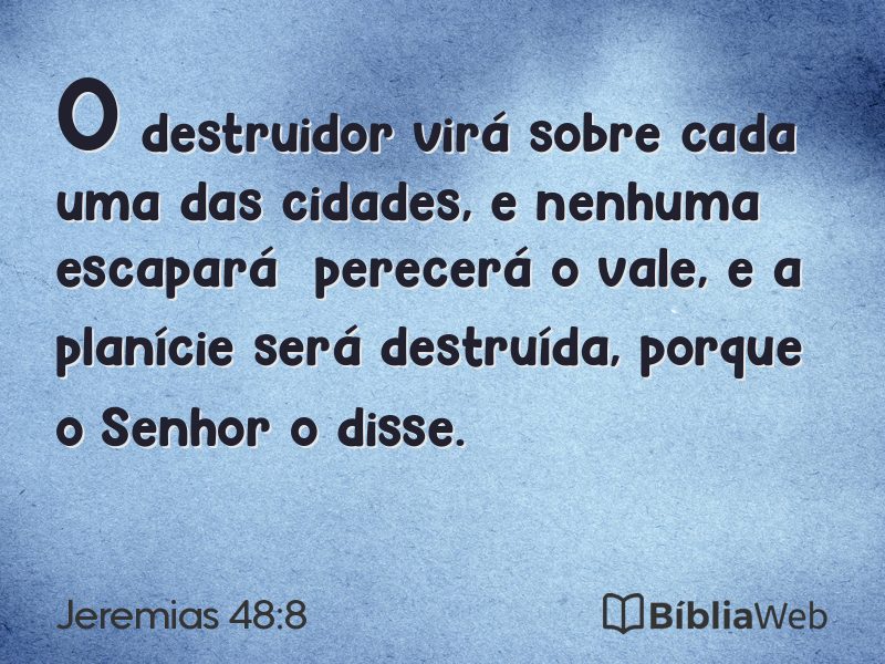 Jeremias 48:8 em imagem para compartilhar