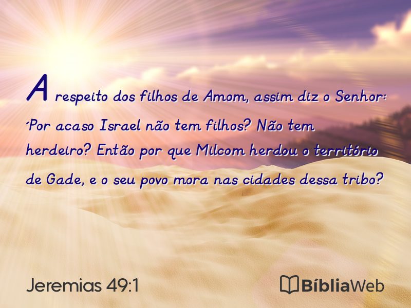 Jeremias 49:1 em imagem para compartilhar