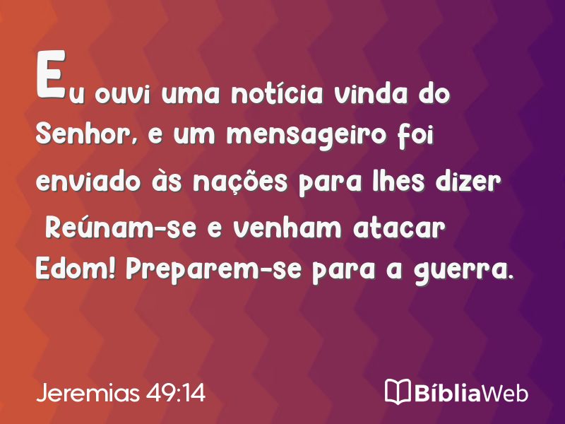 Jeremias 49:14 em imagem para compartilhar