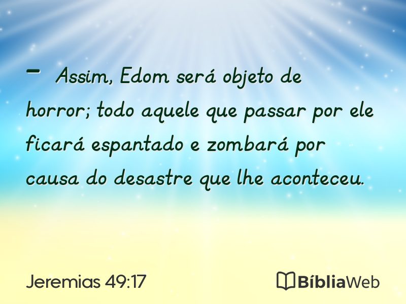 Jeremias 49:17 em imagem para compartilhar