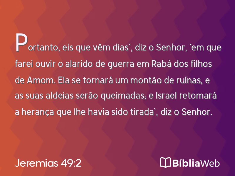 Jeremias 49:2 em imagem para compartilhar