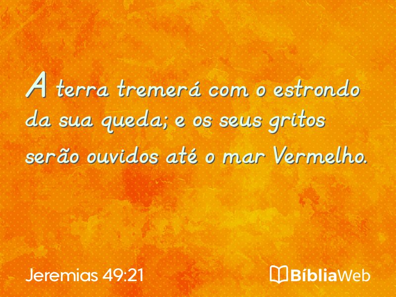 Jeremias 49:21 em imagem para compartilhar