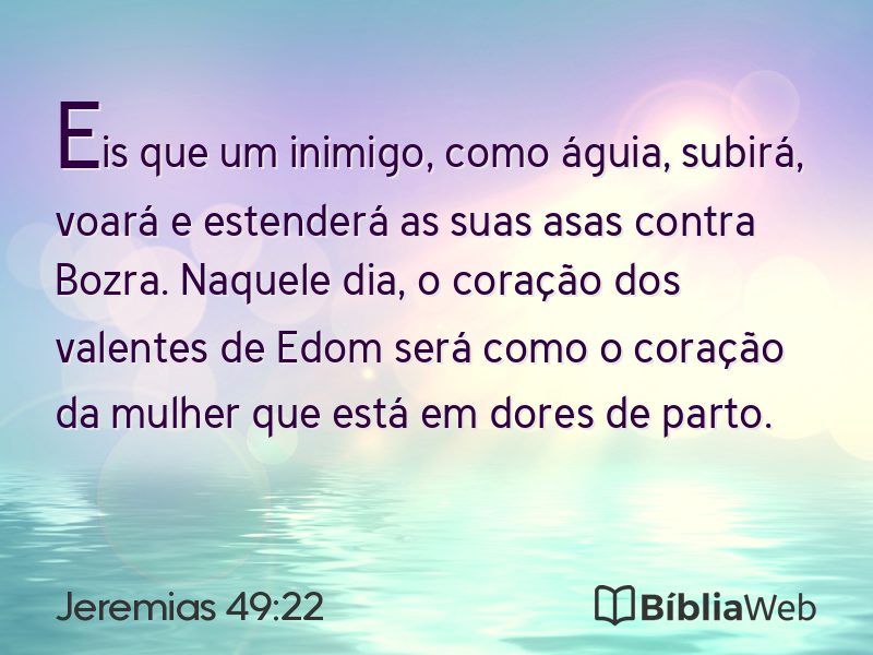 Jeremias 49:22 em imagem para compartilhar