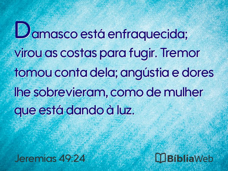 Jeremias 49:24 em imagem para compartilhar